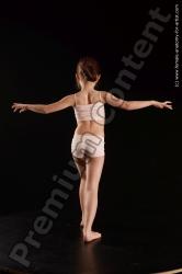 Underwear Woman White Standing poses - ALL Slim long brown Standing poses - simple Standard Photoshoot Academic